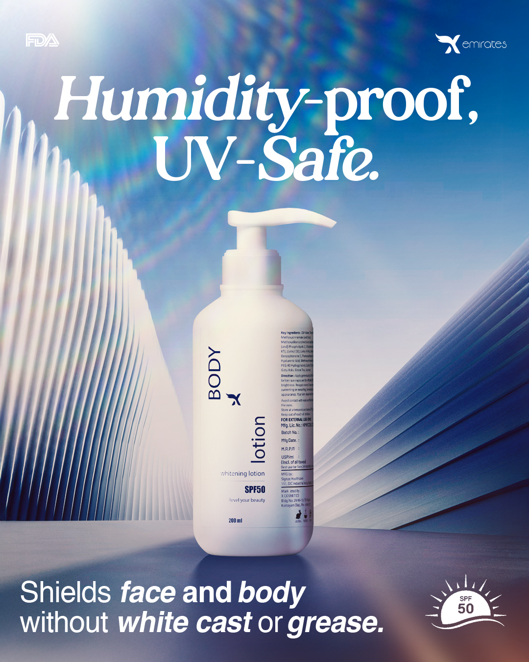 CXE Body Whitening Lotion With SPF50