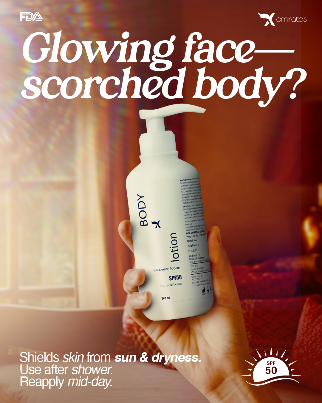 CXE Body Whitening Lotion With SPF50