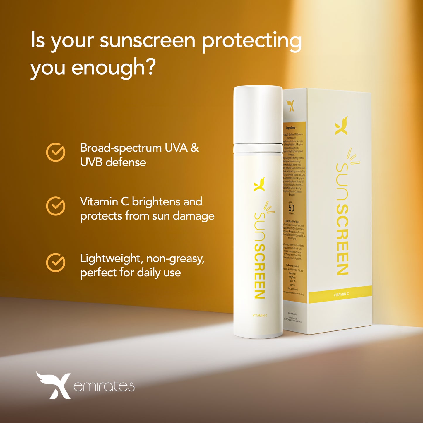 CXE Vitamin C Sunscreen SPF50 | PA +++